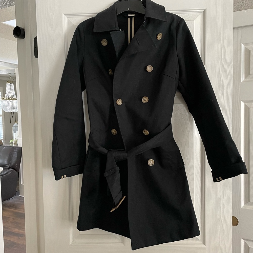 Women’s old navy black trench coat